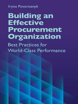 cover image of Building an Effective Procurement Organization